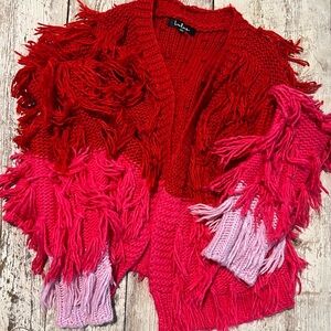 Lulus fringe ombré sweater.
